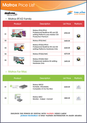 matrox pricelist